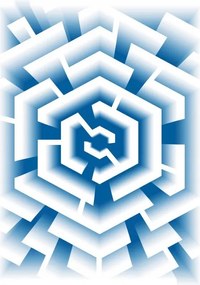 Fotótapéta Geometrikus labirintus vinil absztrakt 184x254 +ragasztó