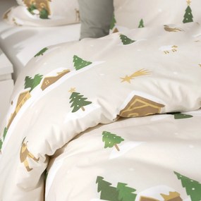 Goldea karácsonyi pamut ágyneműhuzat - karácsonyi dalok 140 x 200 és 70 x 90 cm