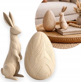Nyuszi és tojás figura szett művészi modern minimalizmus Húsvét