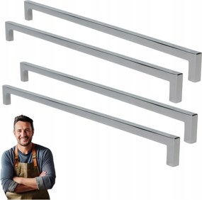 Bútorfogantyú fiókos szekrényhez Apollo 320 mm Króm fényes 4db