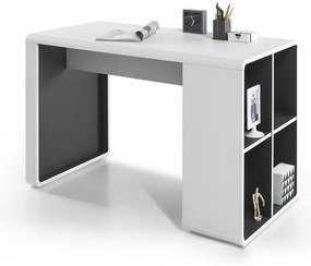 TEO íróasztal, fehér/antracit