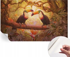 Öntapadós Dekoratív Fotótapéta Hálószobába Színes tukánok 416x254 cm