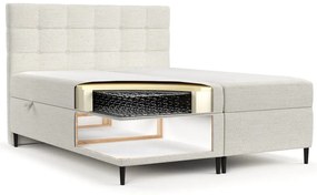 Krémszínű ágyneműtartós boxspring ágy 180x200 cm Urbaneo – Maison de Rêve