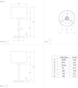 Eglo 39975 - Asztali lámpa CASUARITA 1xE27/40W/230V kék/arany
