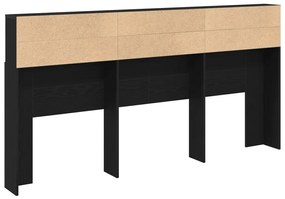 Fekete Tölgy Fejtámla Szekrény, 200 x 19 x 103,5 cm, Mérnöki Fa