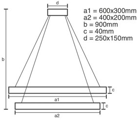 LED állítható fényerejű lámpa kábelre LED/65W/230V 3000-6500K + DO