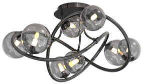 Wofi 9014-805 - LED Felületre szerelhető csillár NANCY 8xG9/3,5W/230V fekete/króm