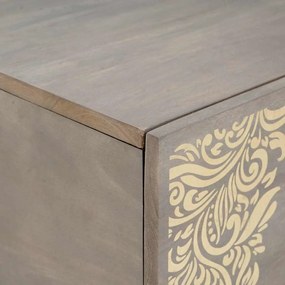 Dohányzóasztal Szürke 100 x 54 x 40 cm tömör mangófa