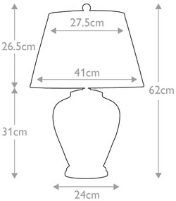 Elstead ARUM-LILY-TL - Asztali lámpa ARUM LILY 1xE27/60W/230V