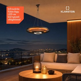 Klarstein LumiHeat infravörös mennyezeti fűtés | 2000 W | 15 m² | LED világítás | 42 cm x 42 cm