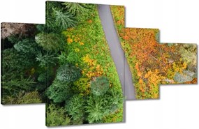 Vászonkép 130x80 Út Erdő Ősz