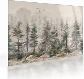 Üveg kép - Fenyőerdő I., akvárium (70x50 cm)