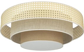 Duolla - LED Mennyezeti lámpa LUNETA LED/26W/230V átm. 60 cm 4000K rattan/bézs