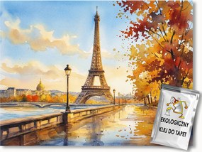 Fotótapéta Flizelina Kilátás Franciaország Párizs Eiffel-torony Ősz 104x70,5 ragasztó