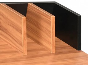 fekete és barna íróasztal 80 x 50 x 84 cm