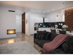 InFire - Sarok BIO kandalló 80x45 cm 3,5kW fekete