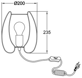 Fabas Luce 3677-34-225 - Asztali lámpa CAMP 1xE27/40W/230V arany