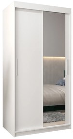 Ruhásszekrény 100 cm Toki 2 (matt fekete + matt fehér). 1064957