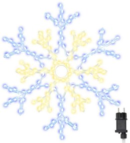 Karácsonyi Hópehely Meleg fehér 56 x 49 x 0.7 cm PVC