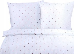 Pamut-szatén ágyneműhuzat Smukee kétoldalas 160x200 szív Valentin nap 967