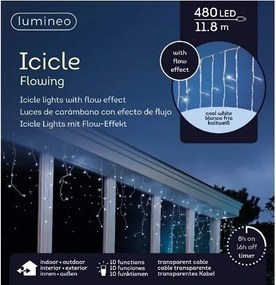 Jégcsap lámpák 480L épületre hideg fehér 11.8m