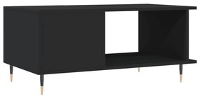 fekete szerelt fa dohányzóasztal 90 x 50 x 40 cm