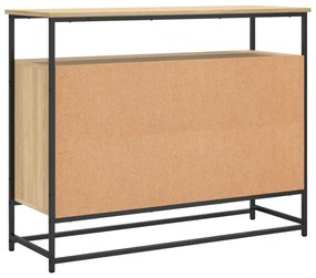 sonoma tölgy színű szerelt fa tálalószekrény 100 x 35 x 80 cm
