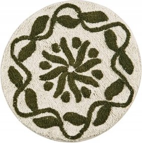 Kerek kerek fürdőszobaszőnyeg, zöld, Madam Stoltz
