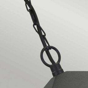 Elstead klasszikus kültéri függeszték york fekete átlátszó IP43 elsbl6b-black