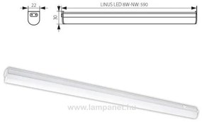 Kanlux Linus LED 8W-NW LED-es bútorvilágító lámpa, 8W LED