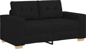vidaXL fekete szövet loveseat kanapé 160x77x82 cm