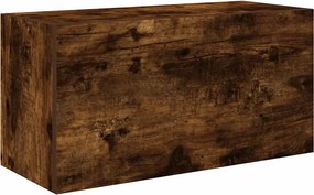 vidaXL füstös tölgyszínű szerelt fa fali fürdőszobaszekrény 60x25x30cm
