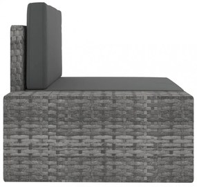 10 részes szürke polyrattan kerti ülőgarnitúra