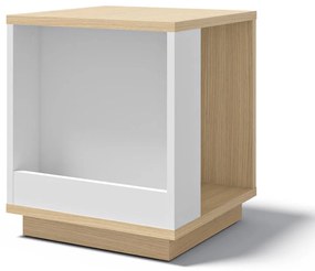 Tárolóasztal tölgyfa dekorral 40x40 cm Ella - TemaHome