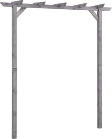 vidaXL szürke impregnált fenyőfa kerti pergola 200 x 40 x 205 cm