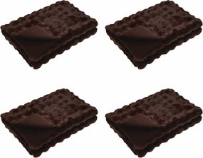 vidaXL Csúszásgátló műszőrme takaró Olite 4 pcs Teve 130 x 150 cm