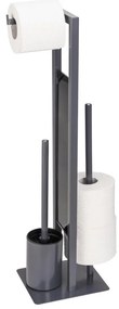 WENKO 25552100 - WC-kefe RIVALTA 18x70 cm szürke/fekete