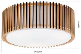 Orion - TARTA mennyezeti lámpa 3xE27/40W/230V, átmérő 40 cm, bézs