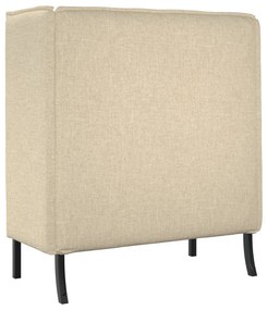 Magas Háttámlás Kanapé Krém 109x56x121 cm Textil