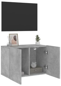 betonszürke falra szerelhető TV-szekrény 60 x 30 x 41 cm