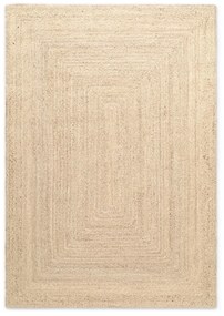 Világos natúr színű kétoldalas kézi szövésű juta szőnyeg 60x90 cm Sharmila Natural White – Hanse Home