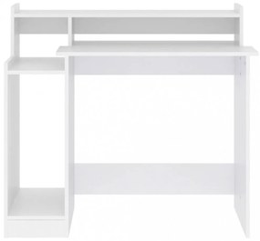 fehér szerelt fa íróasztal LED-ekkel 97 x 45 x 90 cm