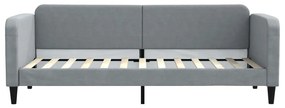 világosszürke kihúzható szövet heverő 80 x 200 cm