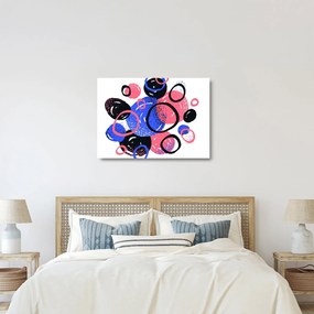 Kép - Motívum élénk színű körökkel (üvegen) (70x50 cm)