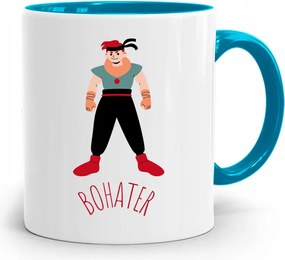 Kék Bögre Gyerekeknek Szuperhős +név nyomott mintával