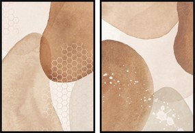 Fali poszter lakásba Boho grafika minták absztrakt 2db 30x40cm