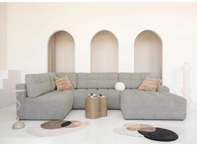 Világosbarna kinyitható tárolóhelyes moduláris sarokkanapé (bal oldali) Lulu – Miuform