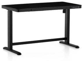 OfficeTech állítható magasságú asztal, 120 x 60 cm, fekete