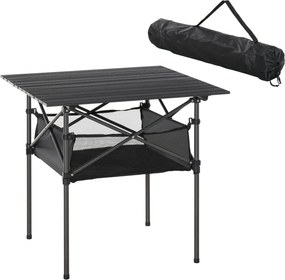 Outsunny Összecsukható Alumínium Piknikasztal Hálós Táskával – Hordozható Piknikasztal 70 x 70 x 69 cm | Aosom