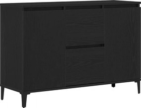 vidaXL Széf fiókkal Fekete tölgy 104 x 35 x 70 cm Faanyag